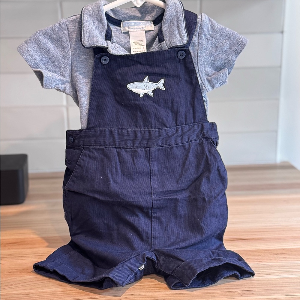 Janie and Jack Overalls Set